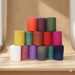 Gekleurd jute op rol 15 cm x 10 meter